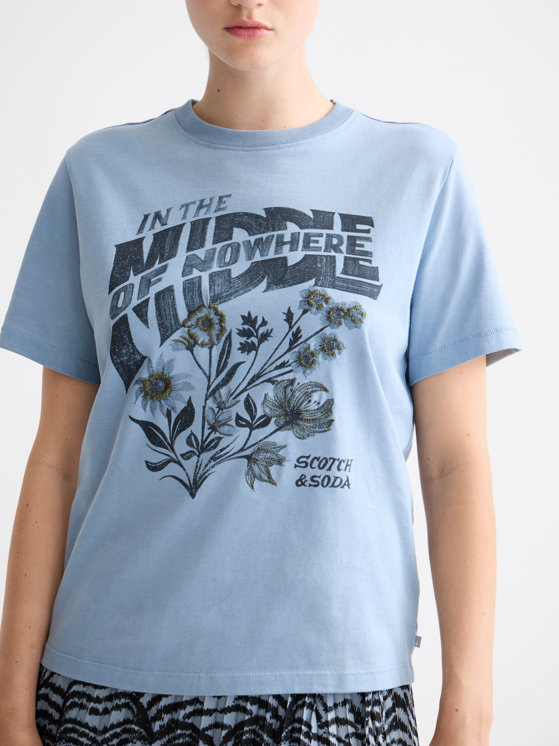 Artwork t-shirt - Faded Denim