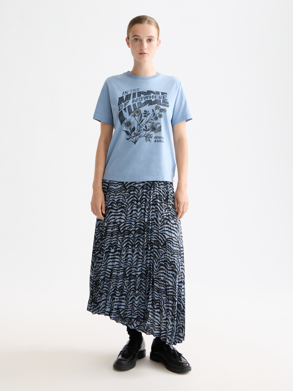 Artwork t-shirt - Faded Denim