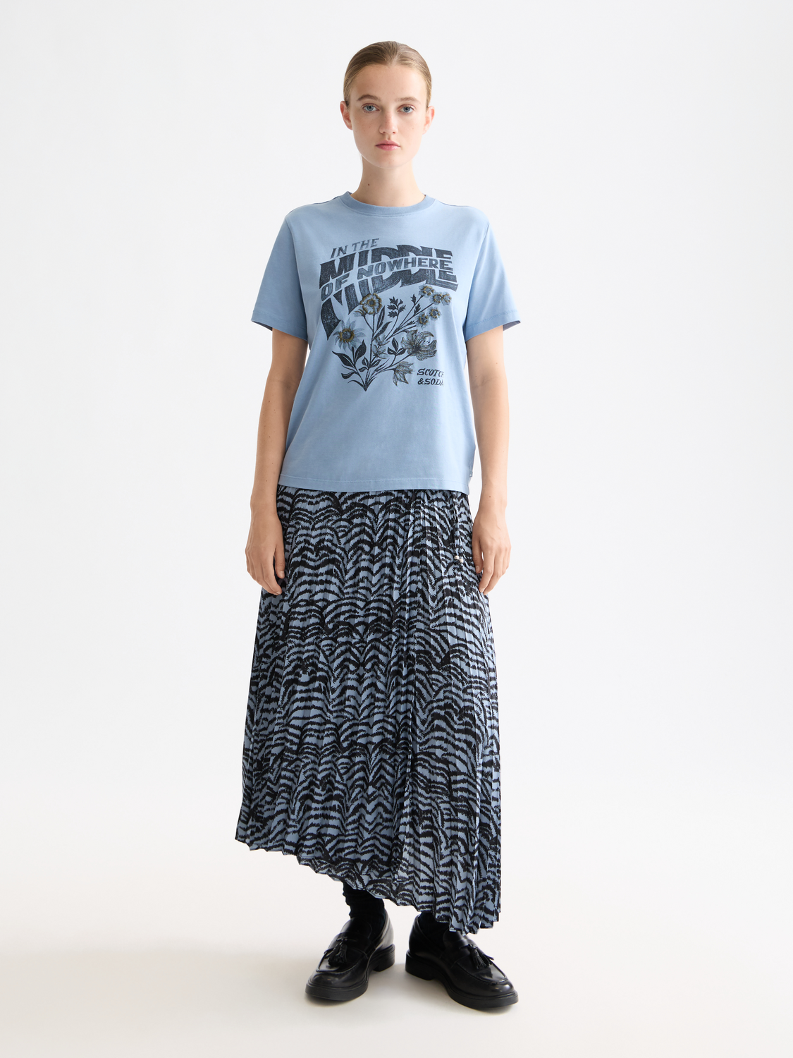 Artwork t-shirt - Faded Denim