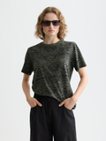 Printed t-shirt - Ikat Feather Thyme