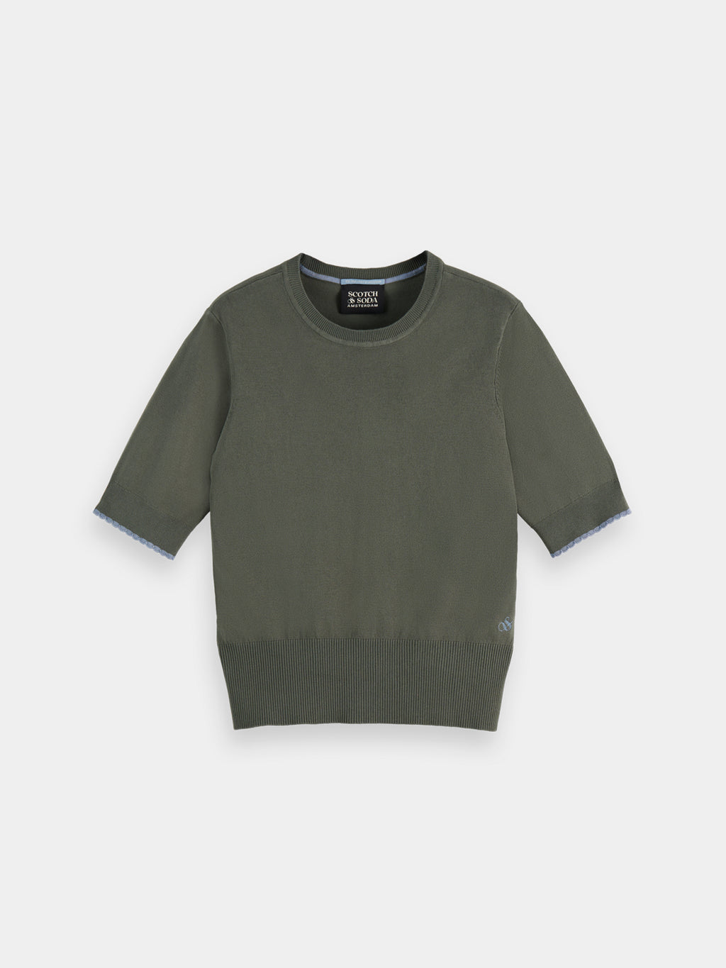 Short sleeved pullover top - Thyme