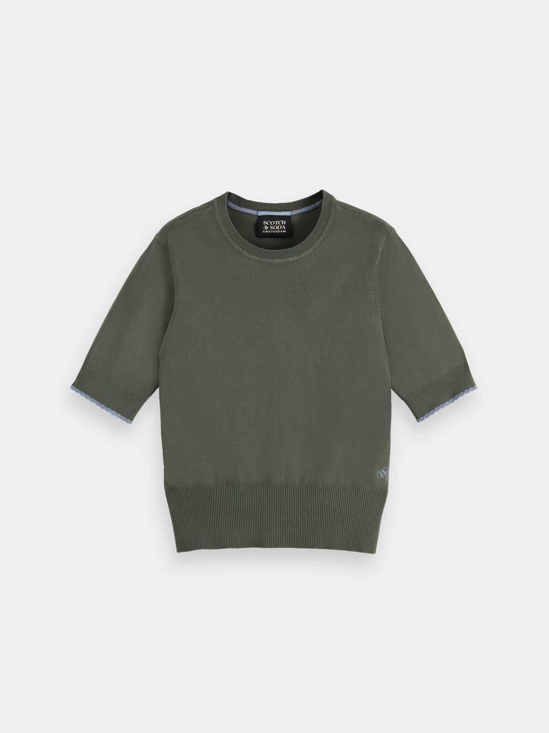 Short sleeved pullover top - Thyme