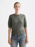 Short sleeved pullover top - Thyme