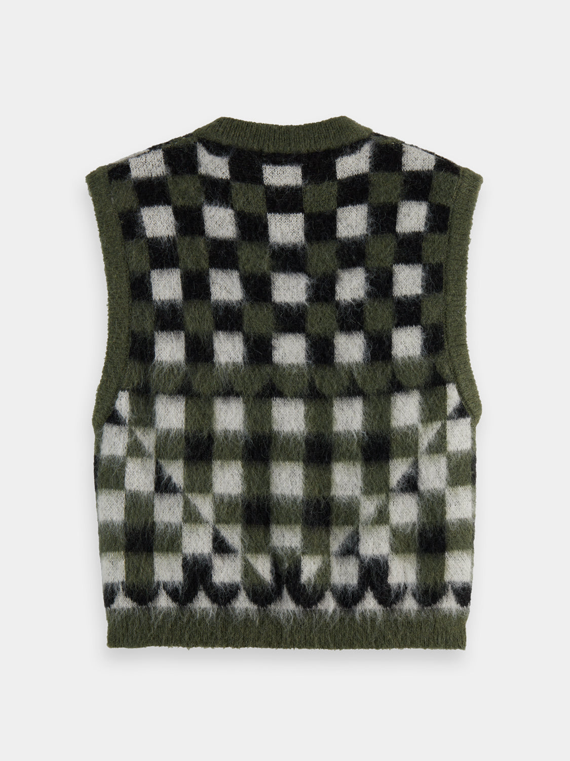 Fuzzy jacquard spencer - Thyme