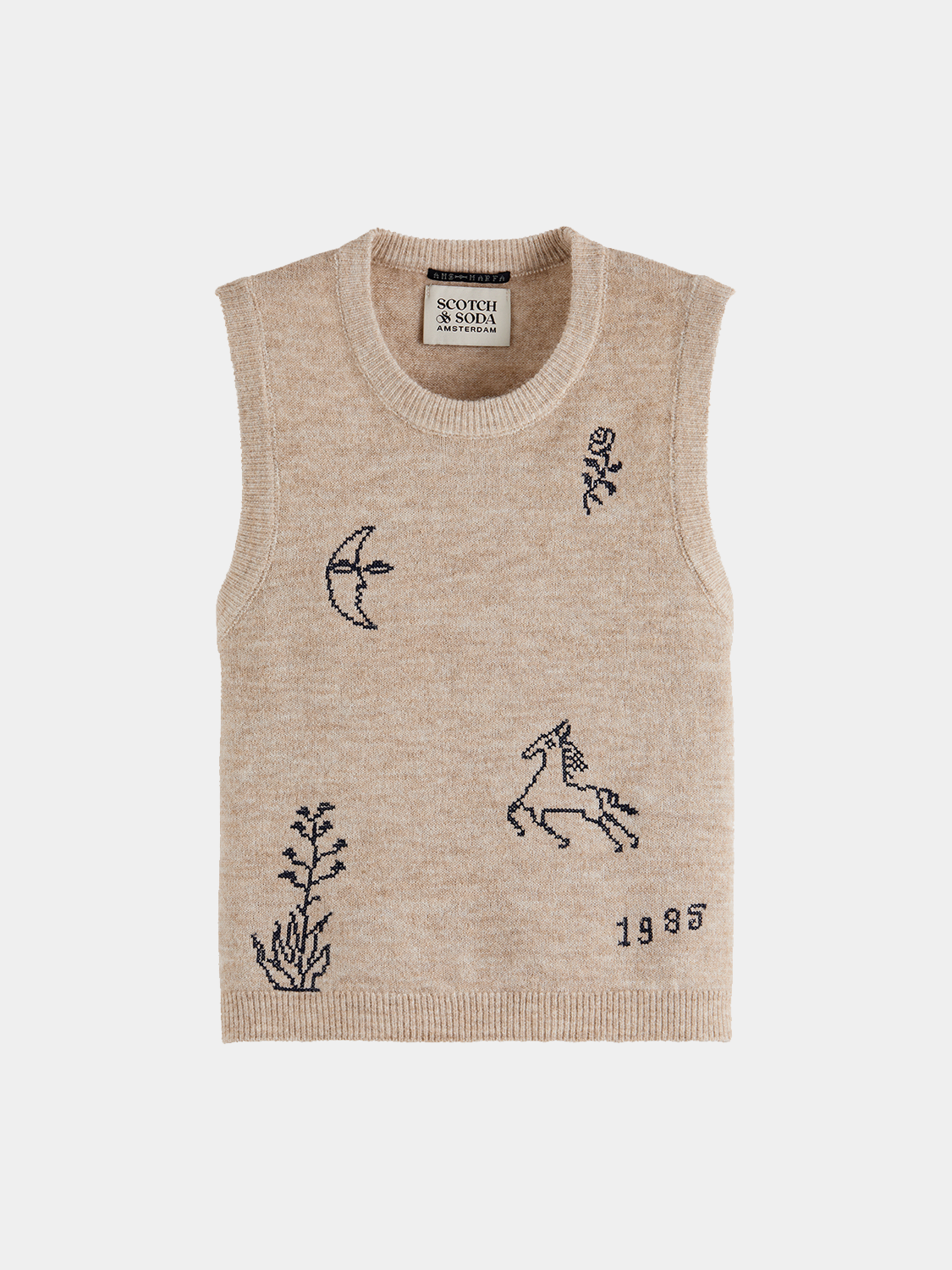 Scotch & Soda - Knitted tank - Oatmeal Melange