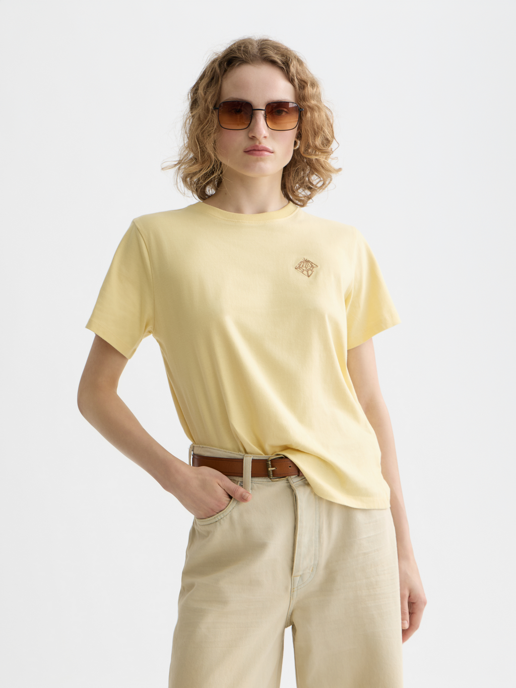Scotch & Soda - Embroidered t-shirt - Parsnip