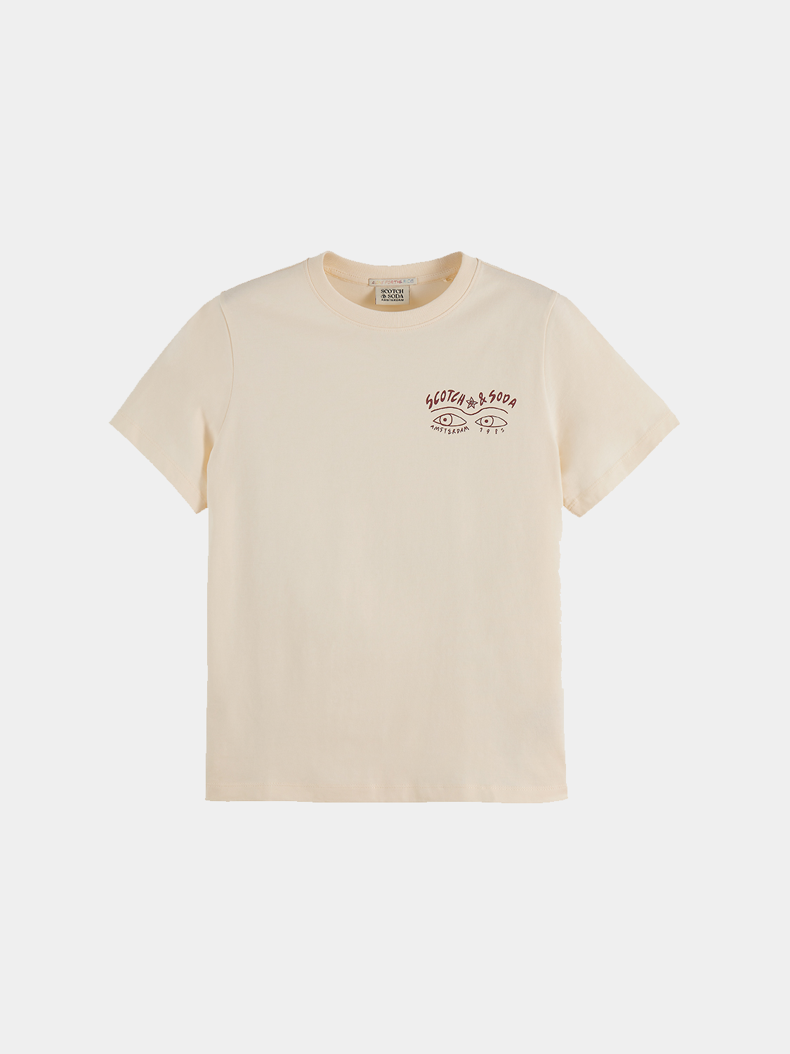 Scotch & Soda - Chest artwork t-shirt - Eggnog