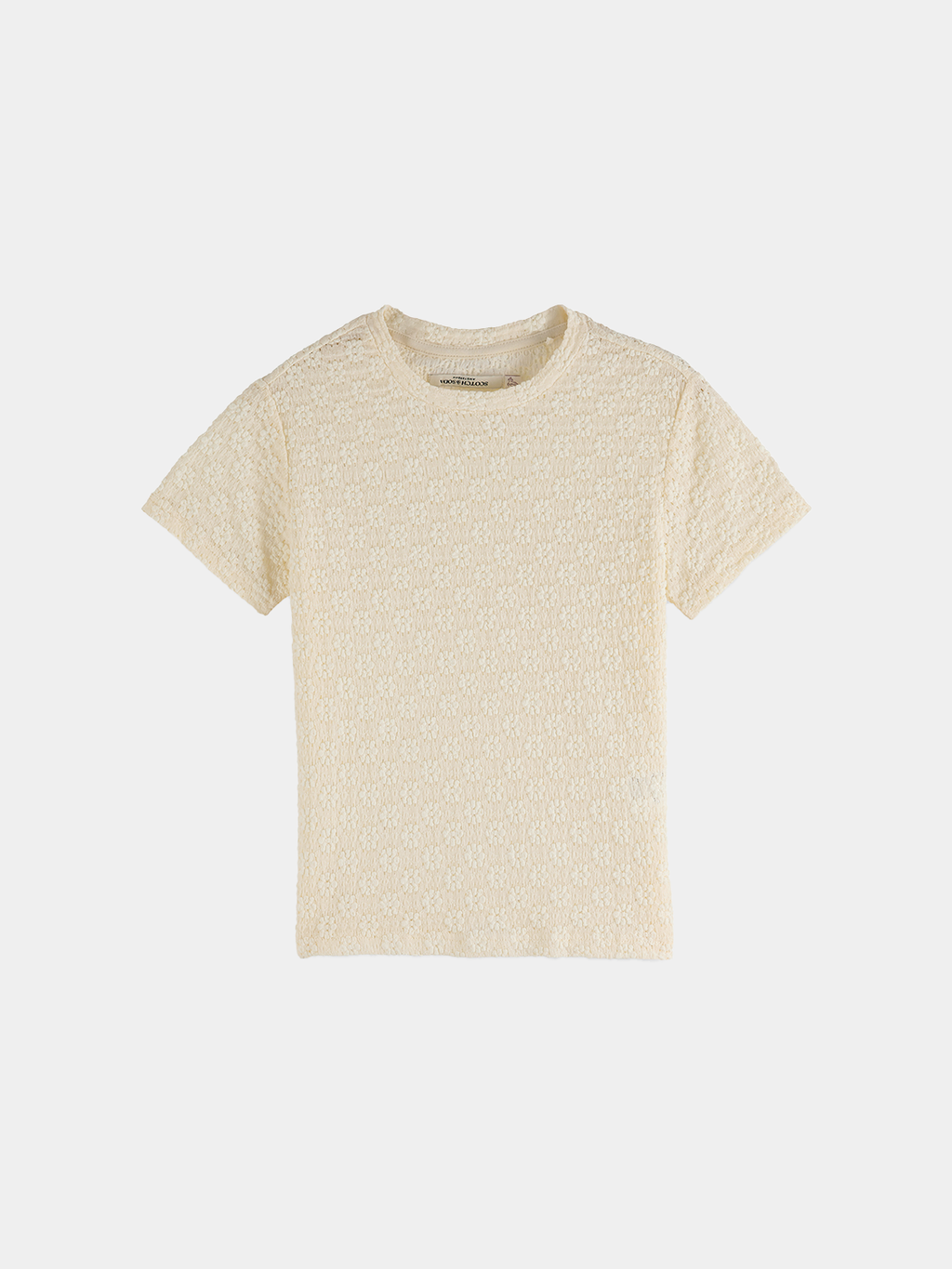 Open structure t-shirt - Eggnog