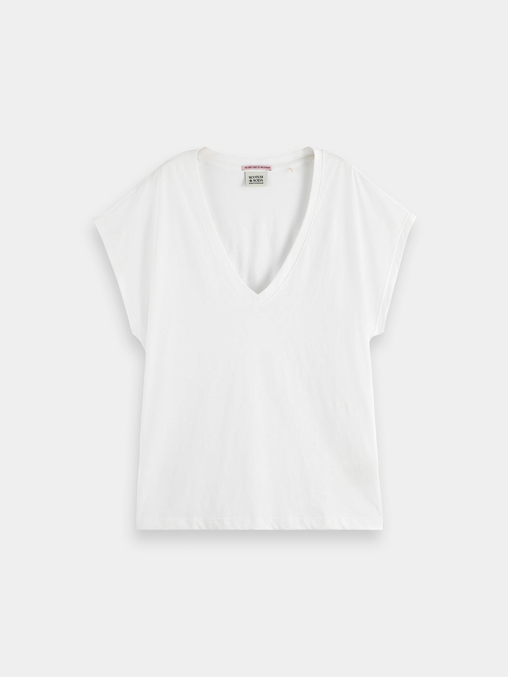 Scotch & Soda - Slub v-neck t-shirt - White