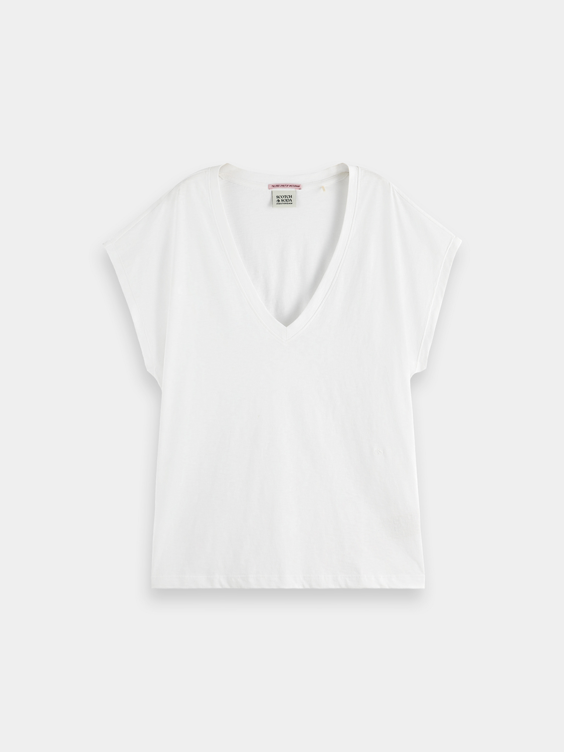 Scotch & Soda - Slub v-neck t-shirt - White