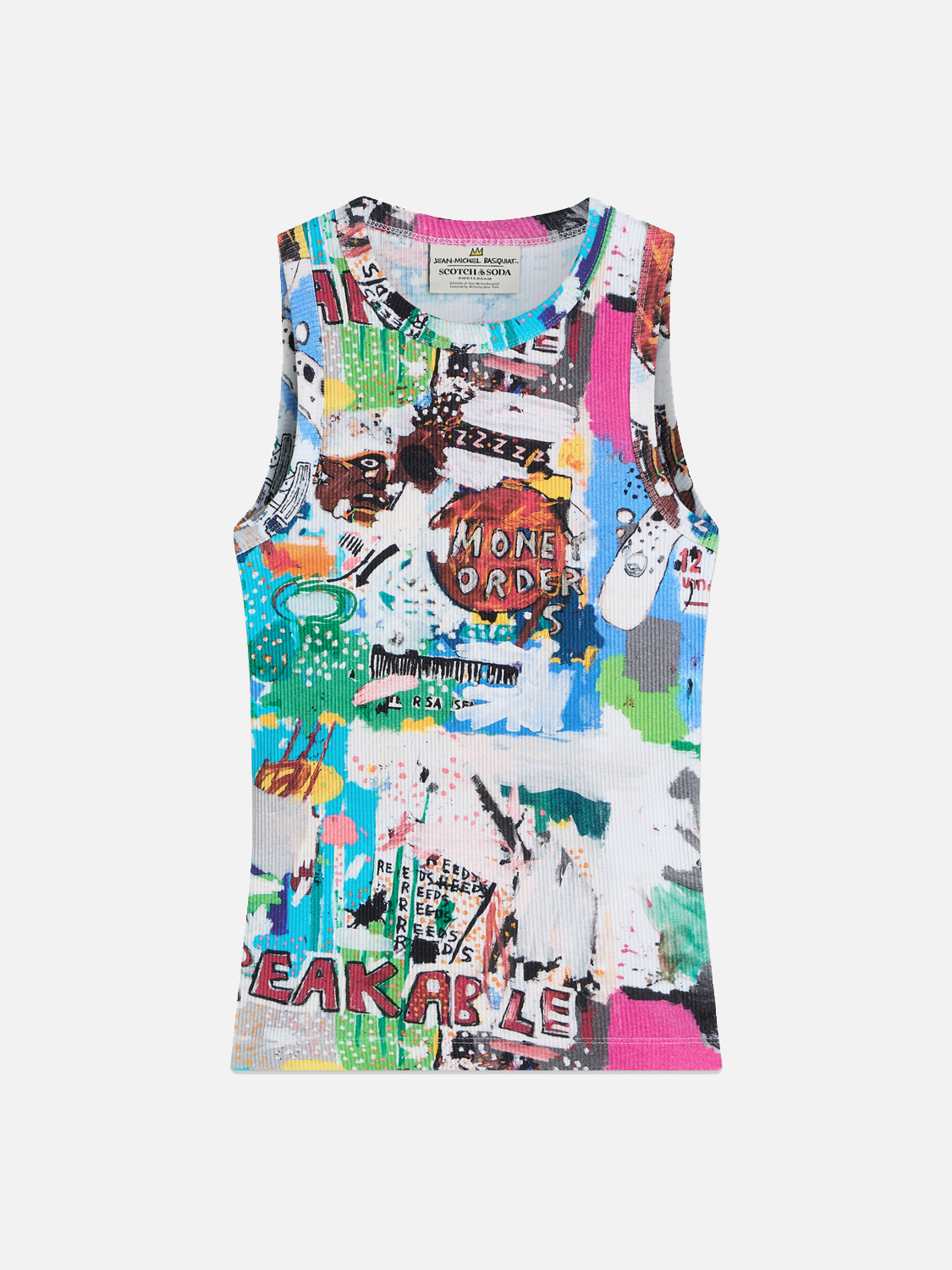 Basquiat All-Over Printed Racer Tank - Basquiat Unbreakable
