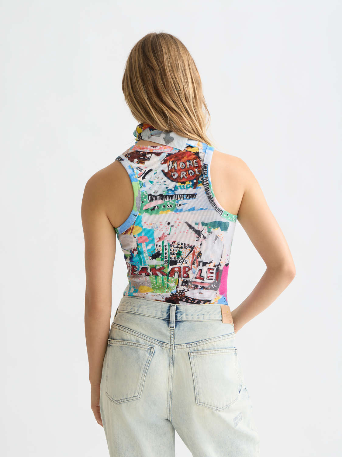 Basquiat All-Over Printed Racer Tank - Basquiat Unbreakable