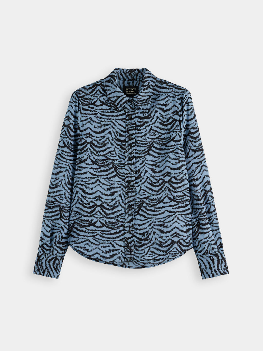 Printed shirt - Ikat Feather Blue