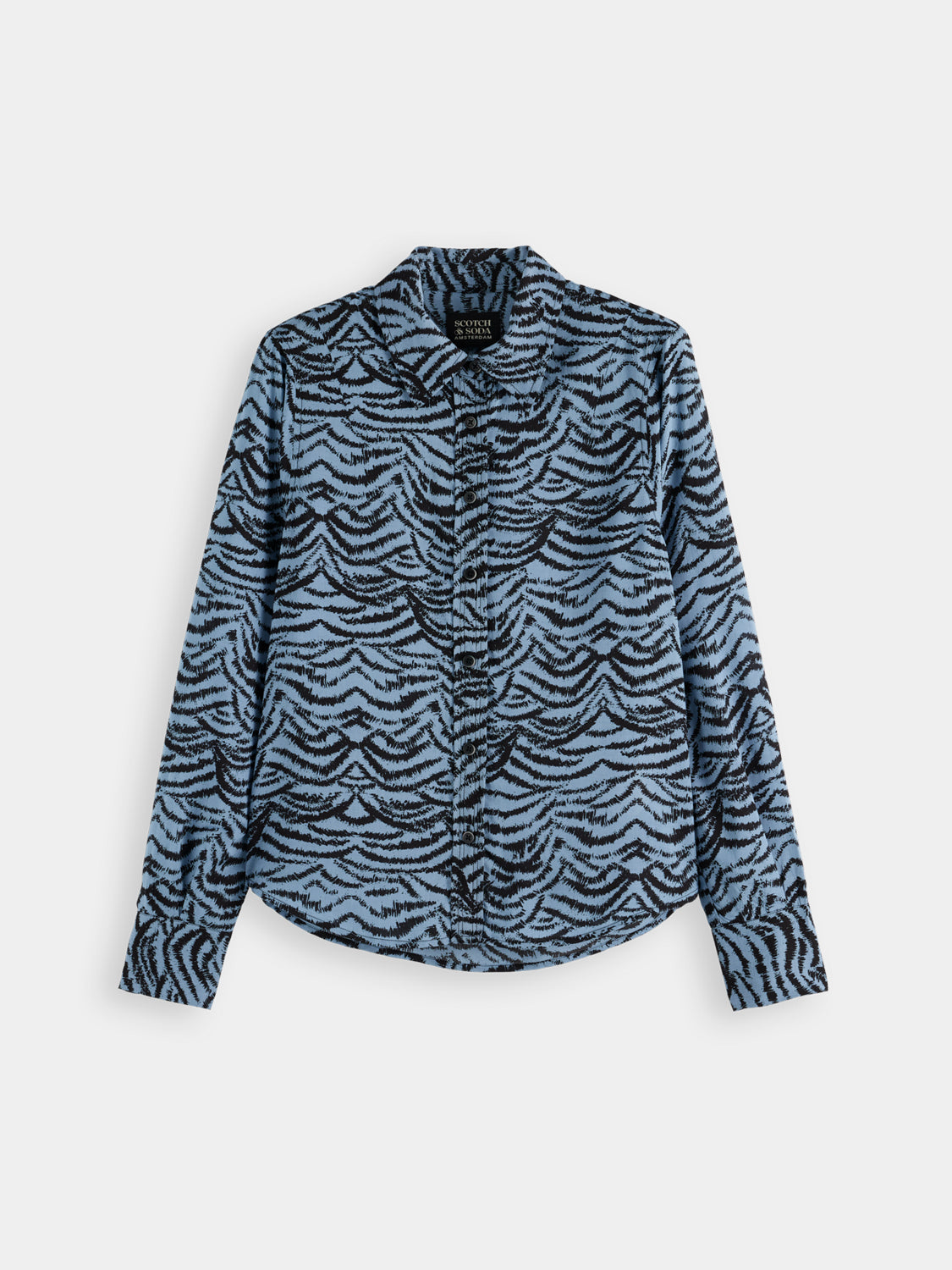 Printed shirt - Ikat Feather Blue
