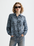 Printed shirt - Ikat Feather Blue