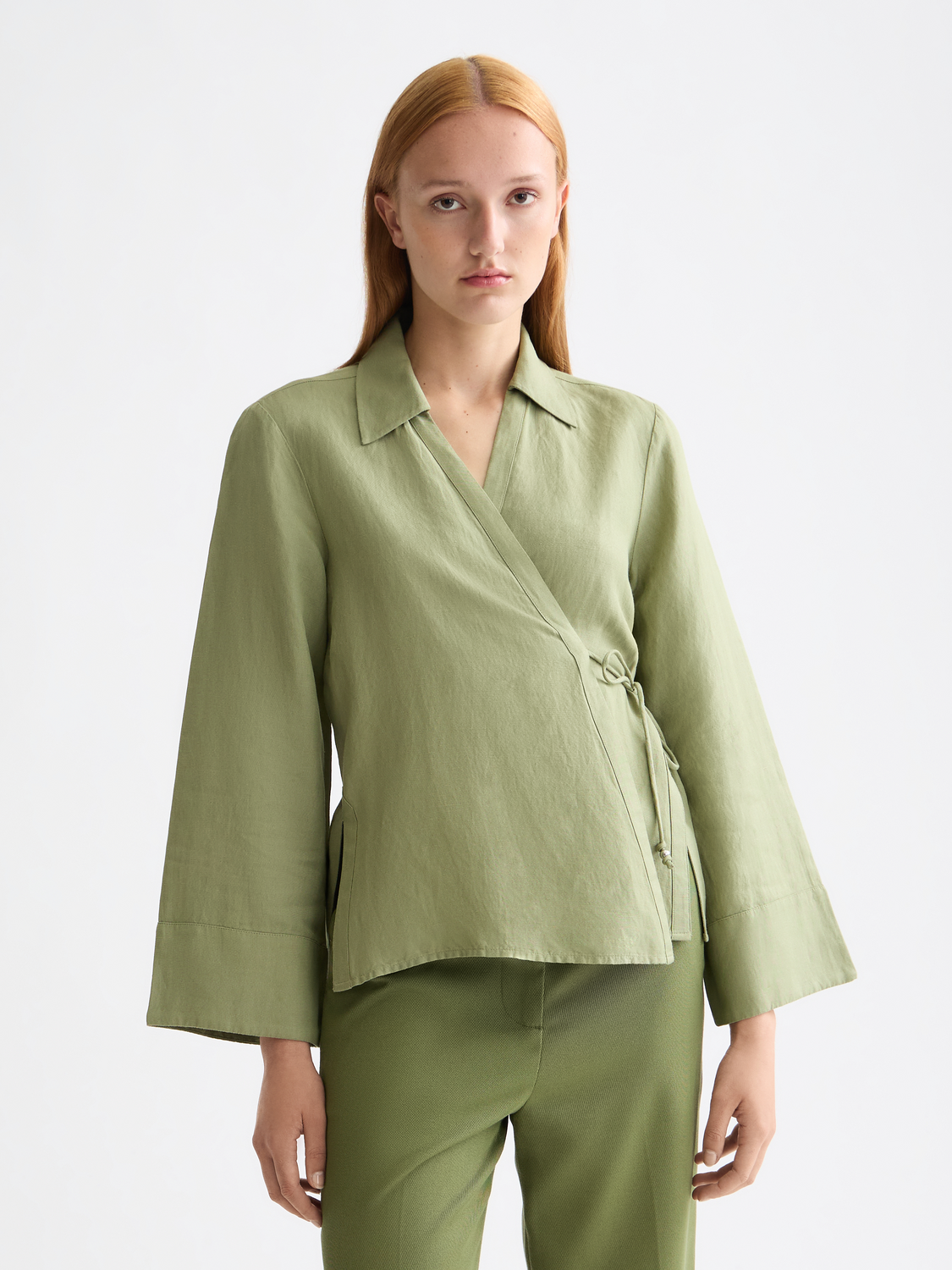 Wrap shirt - Oil Green