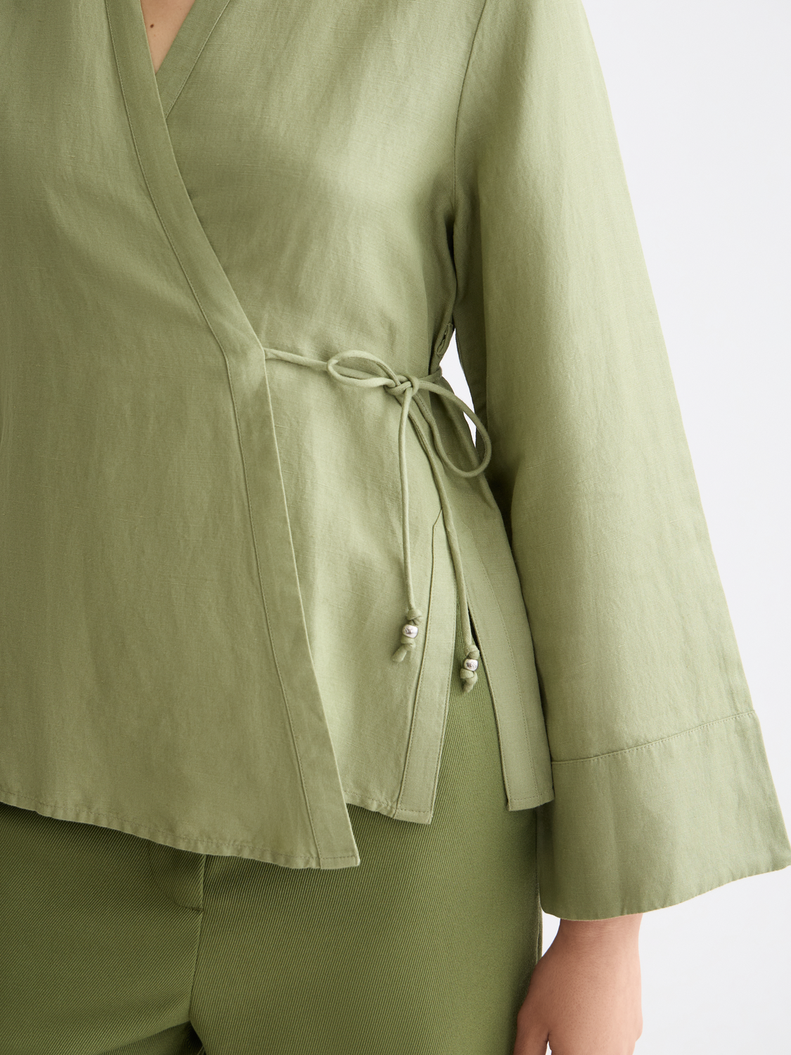 Wrap shirt - Oil Green