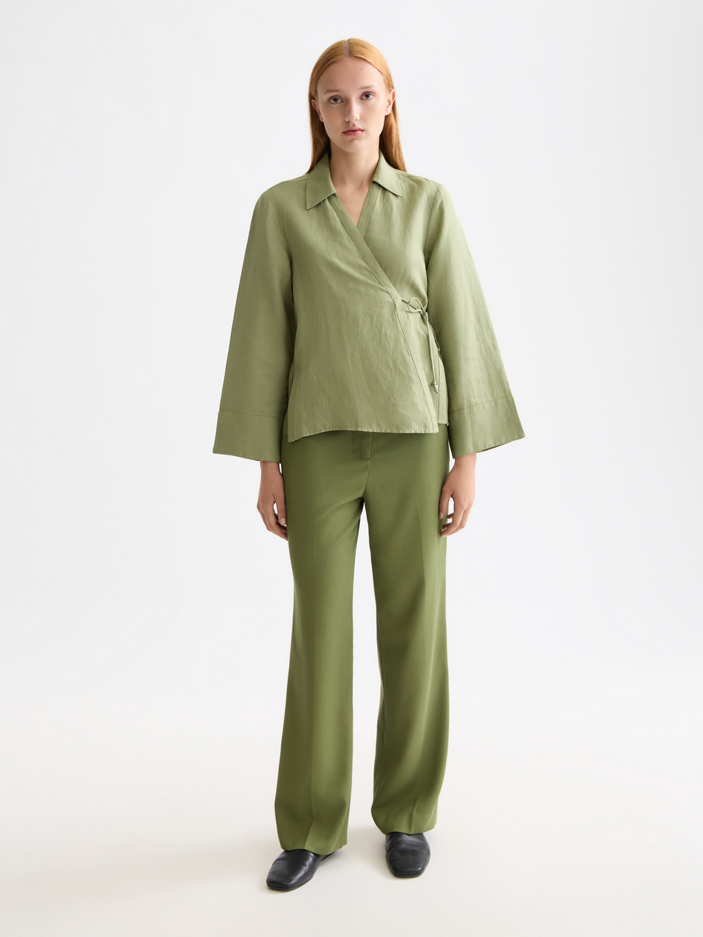 Wrap shirt - Oil Green