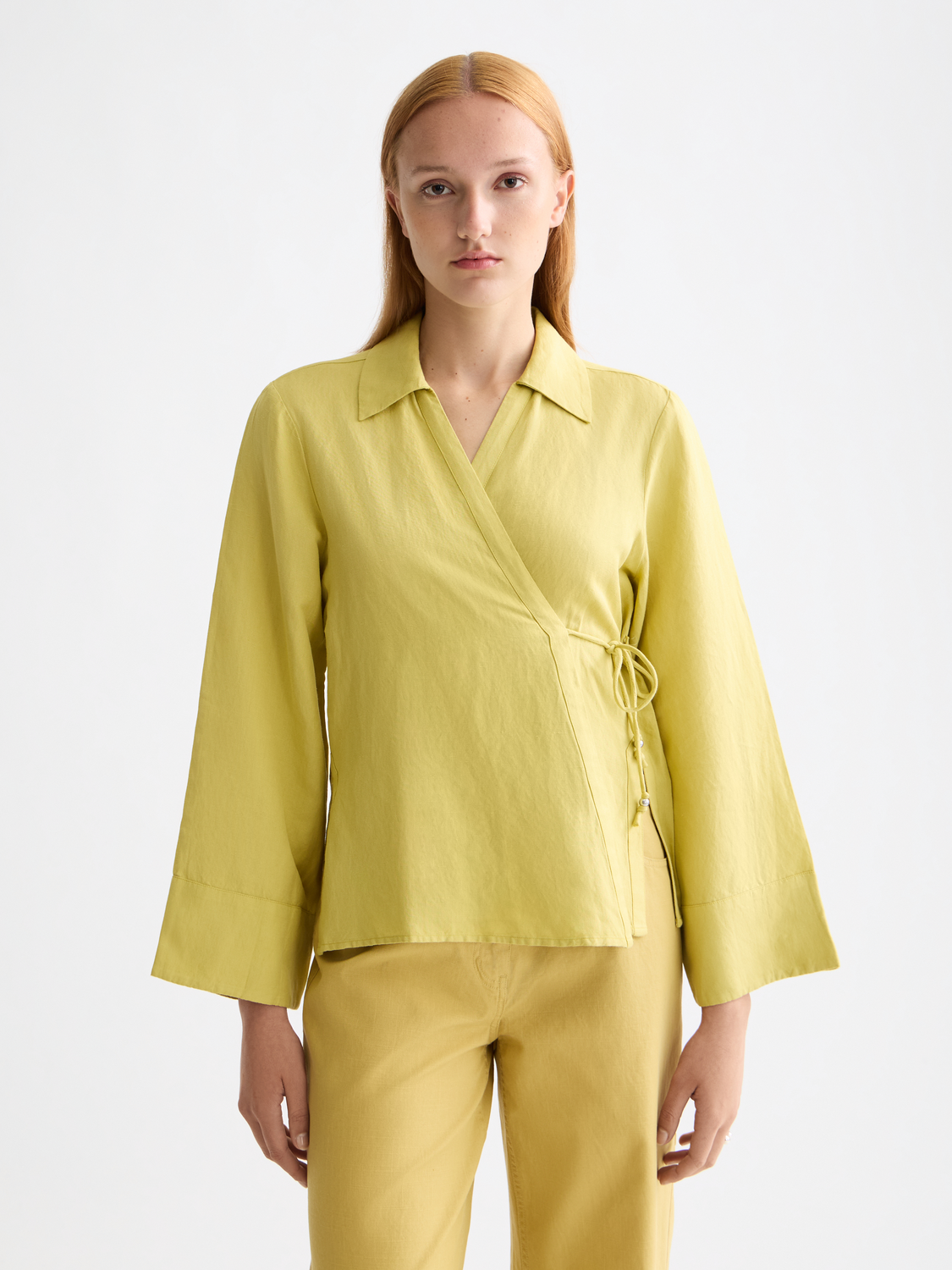 Wrap shirt - Golden Green