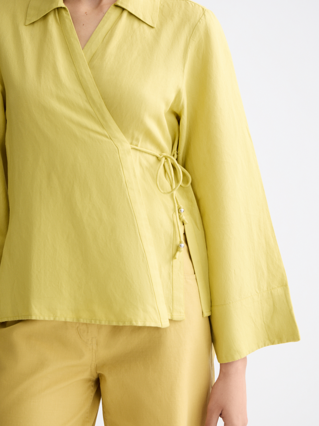 Wrap shirt - Golden Green