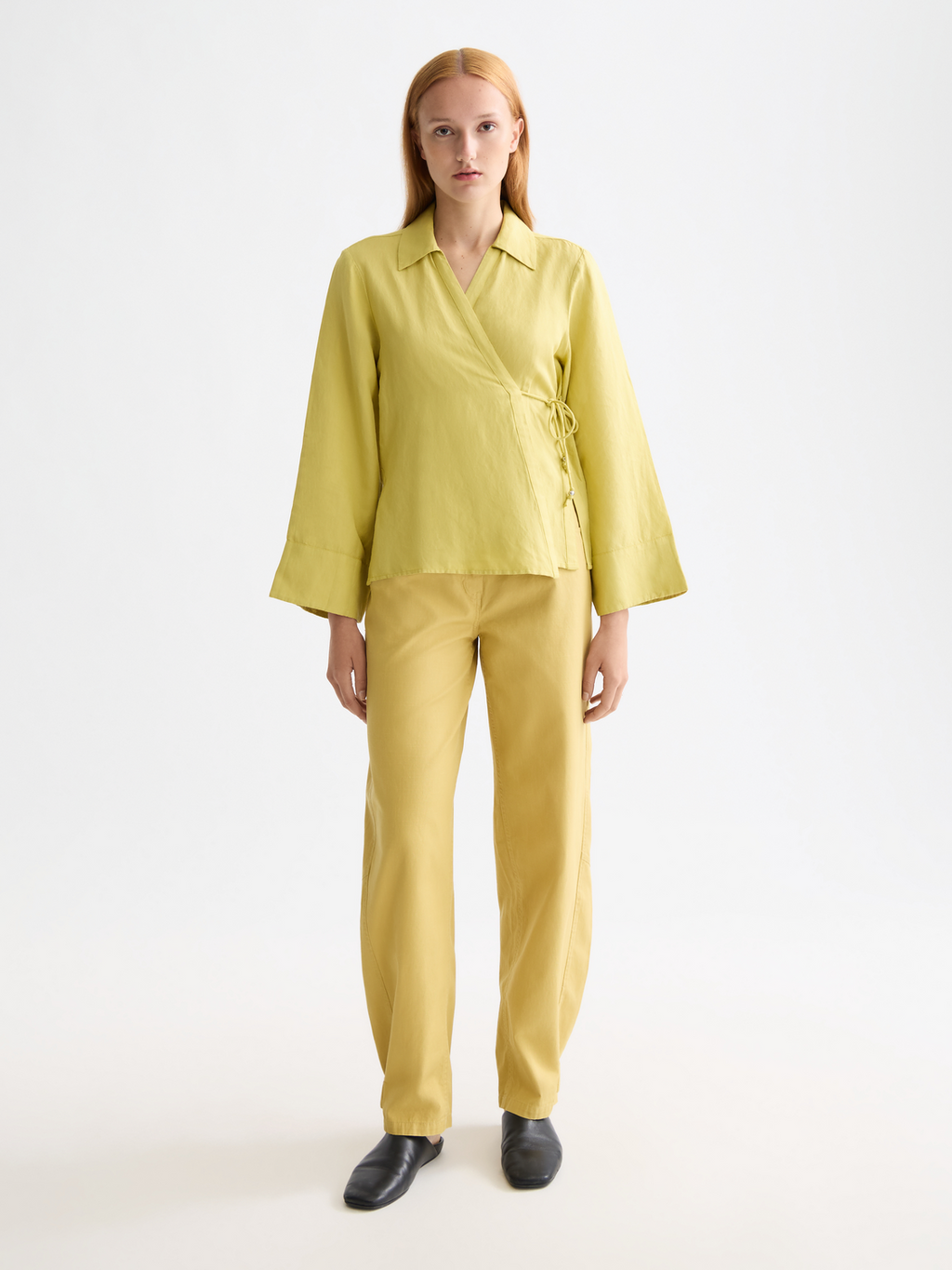 Wrap shirt - Golden Green