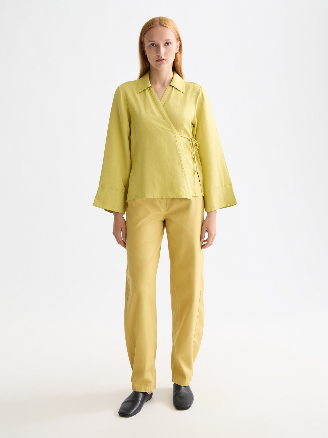 Wrap shirt - Golden Green