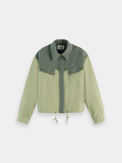 Contrast colour utility shirt - Thyme