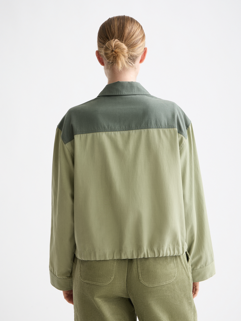 Contrast colour utility shirt - Thyme