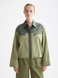 Contrast colour utility shirt - Thyme