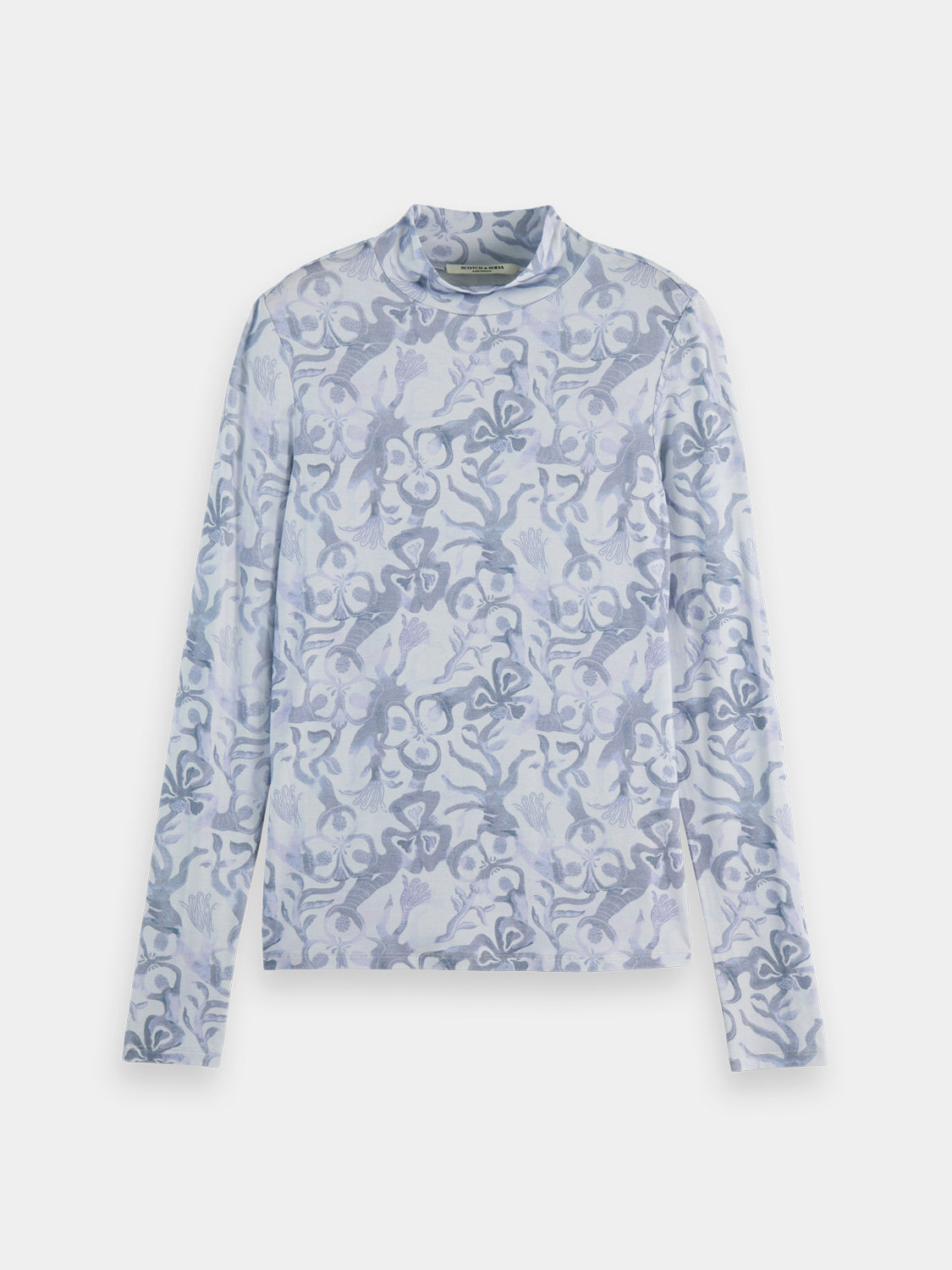 Printed mock neck - Dancer Lavender