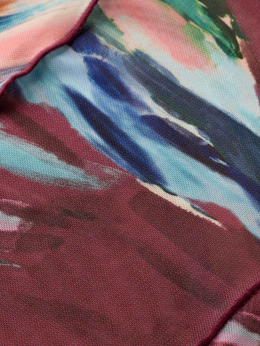 Mesh long sleeved t-shirt - Abstract Mountain