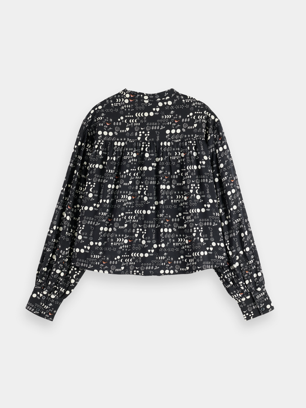 Printed pintuck shirt - Moon Gardening