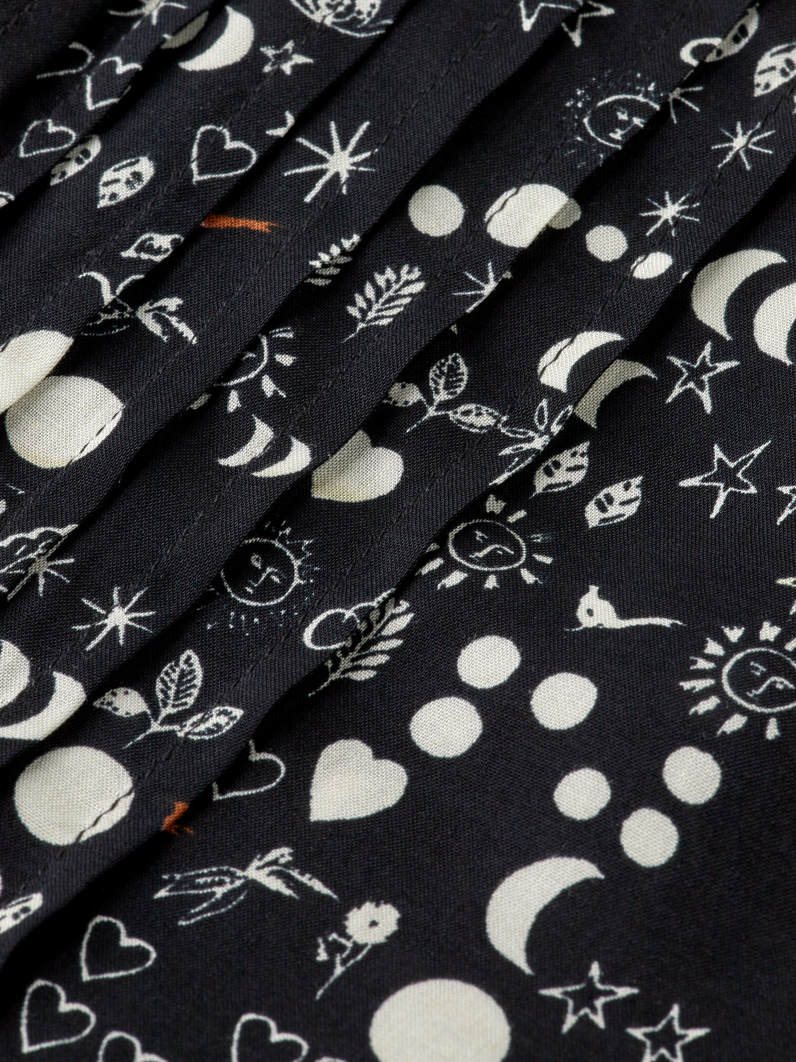 Printed pintuck shirt - Moon Gardening