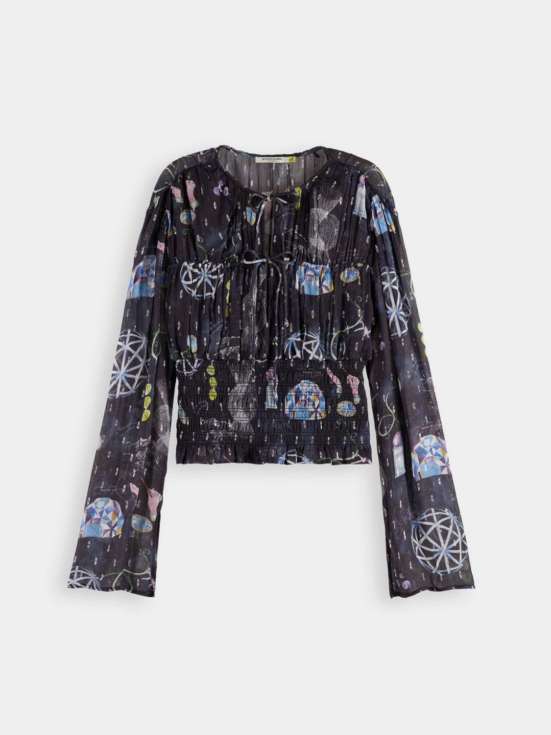 Smocked waist top - Black Mountain