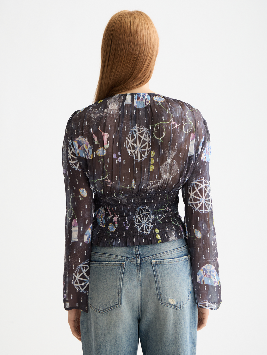 Smocked waist top - Black Mountain