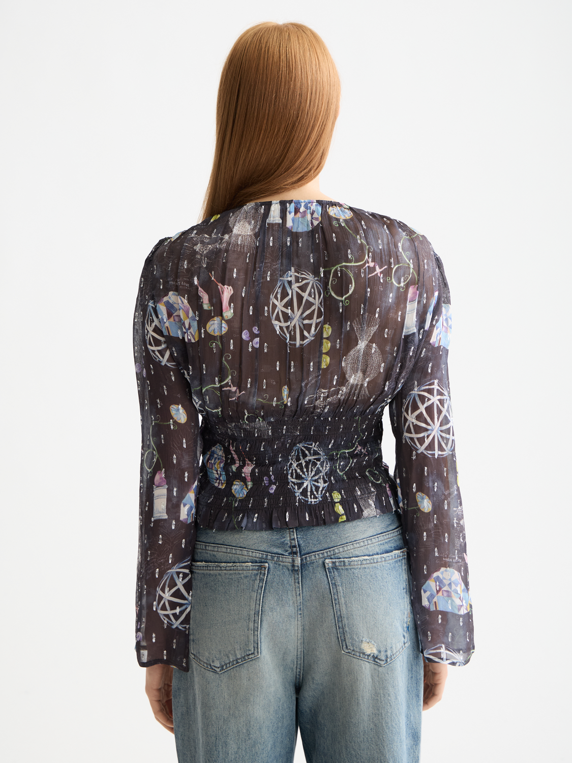Smocked waist top - Black Mountain