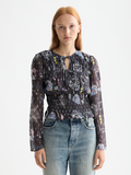 Smocked waist top - Black Mountain