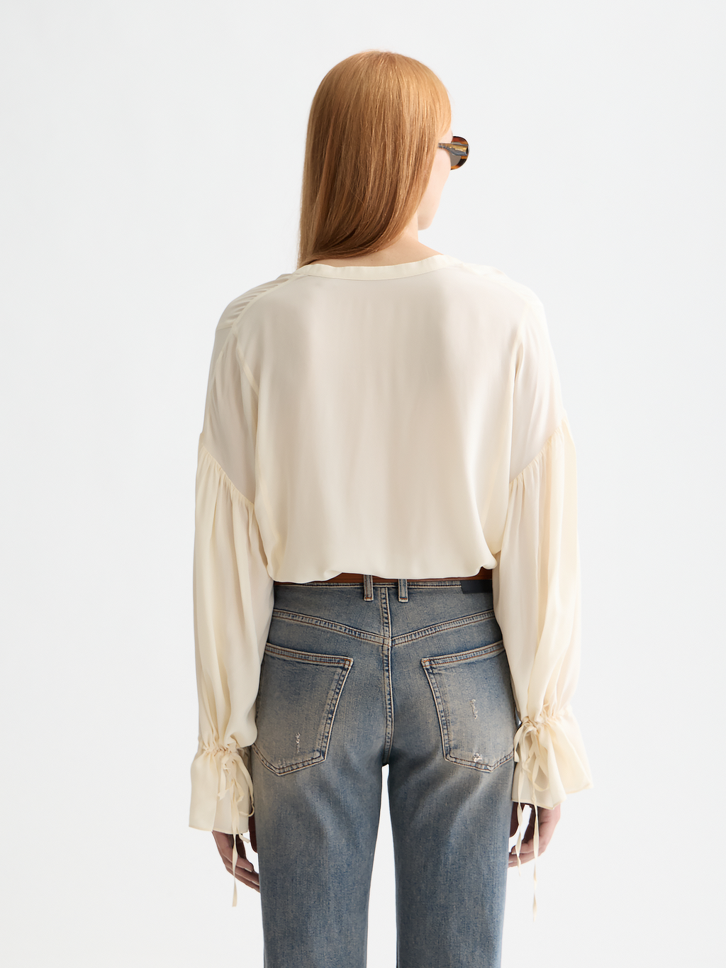 Draw string blouse - Eggnog
