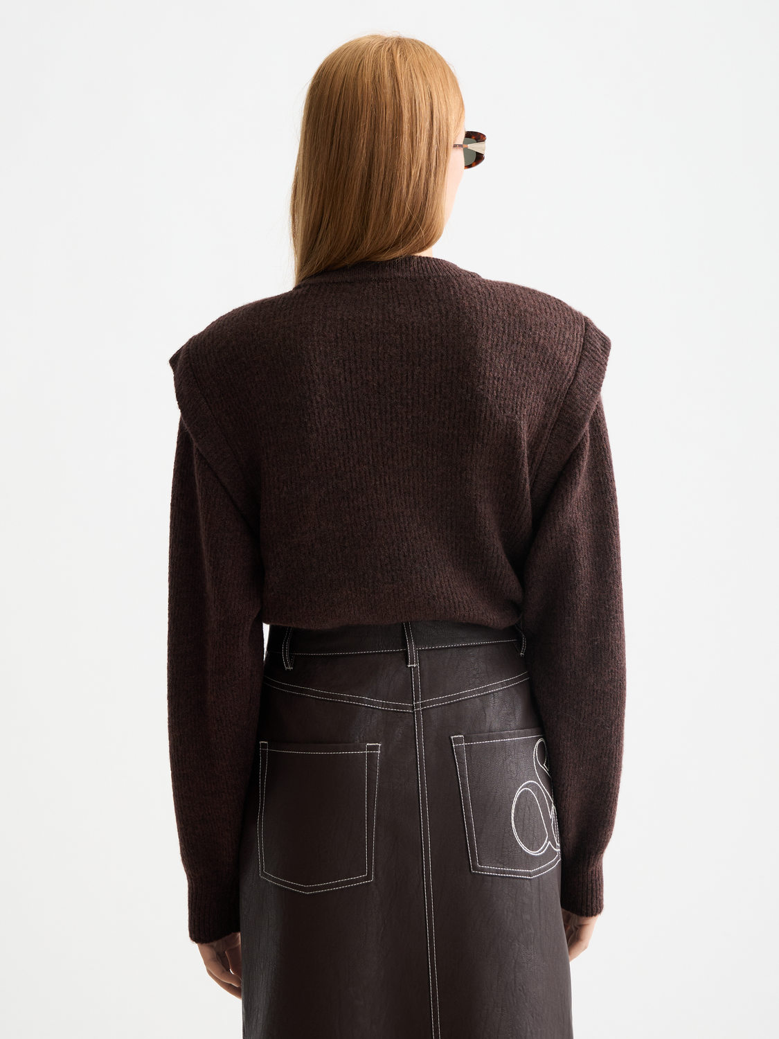 Shoulder detail knit - Chocolate Plum