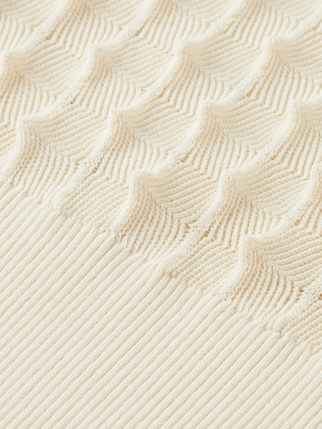 Textured stitch pullover - Eggnog