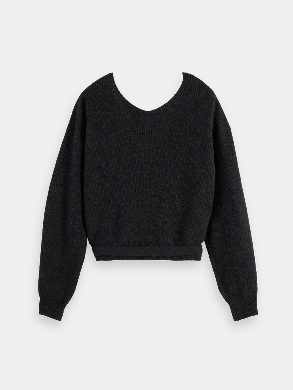 Fuzzy wrap cardigan - Meteorite