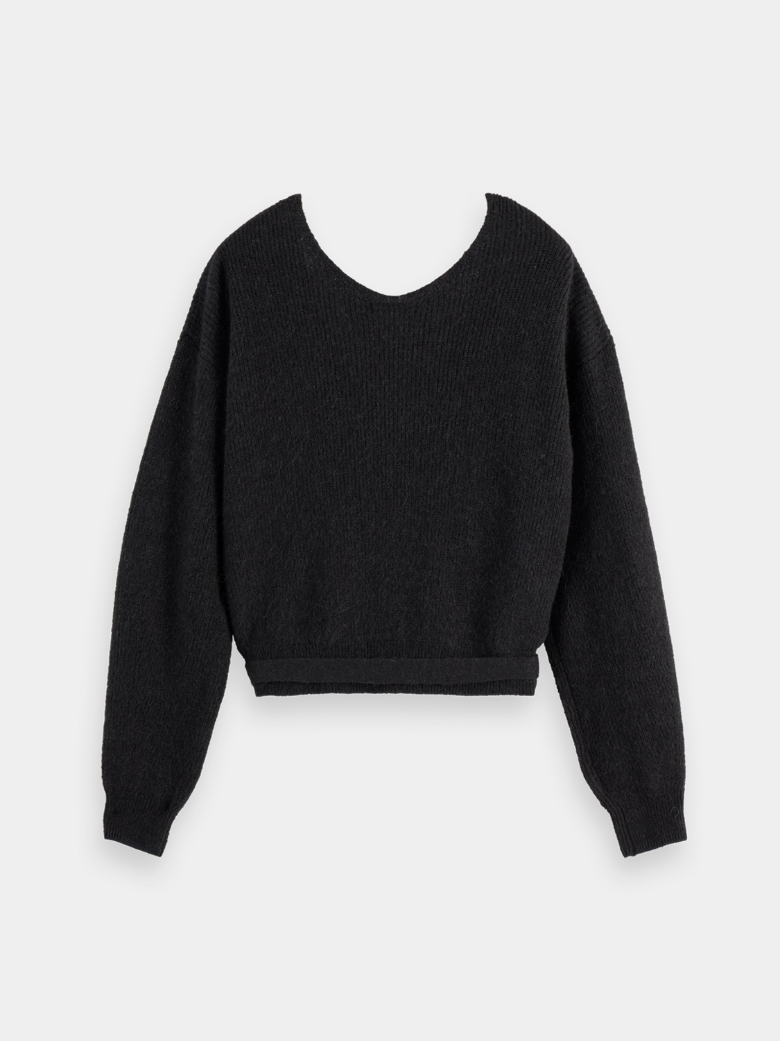 Fuzzy wrap cardigan - Meteorite