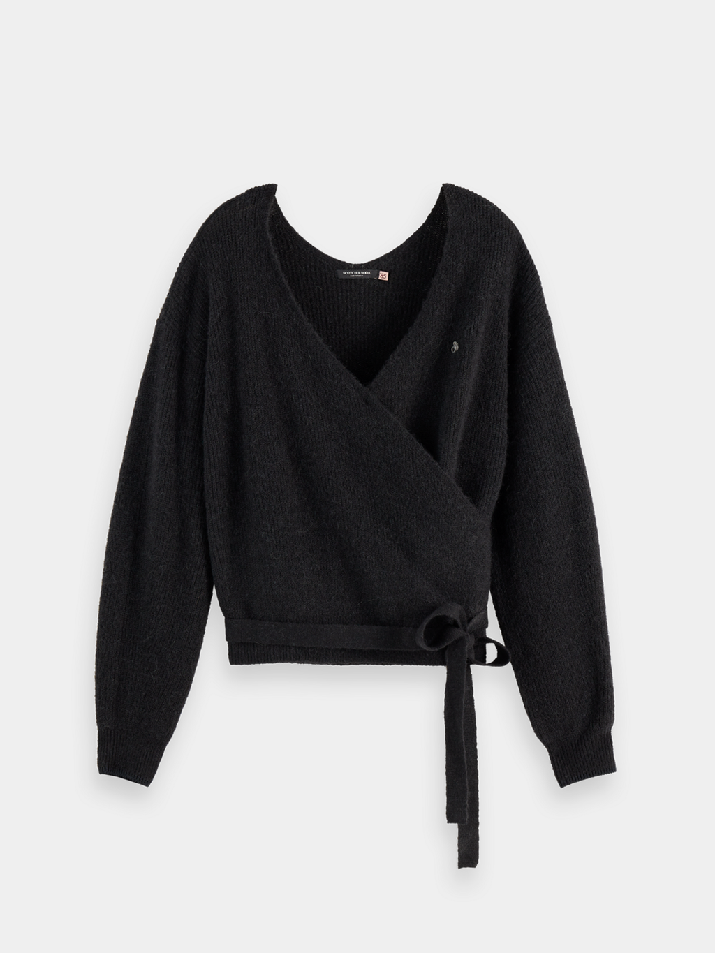 Fuzzy wrap cardigan - Meteorite