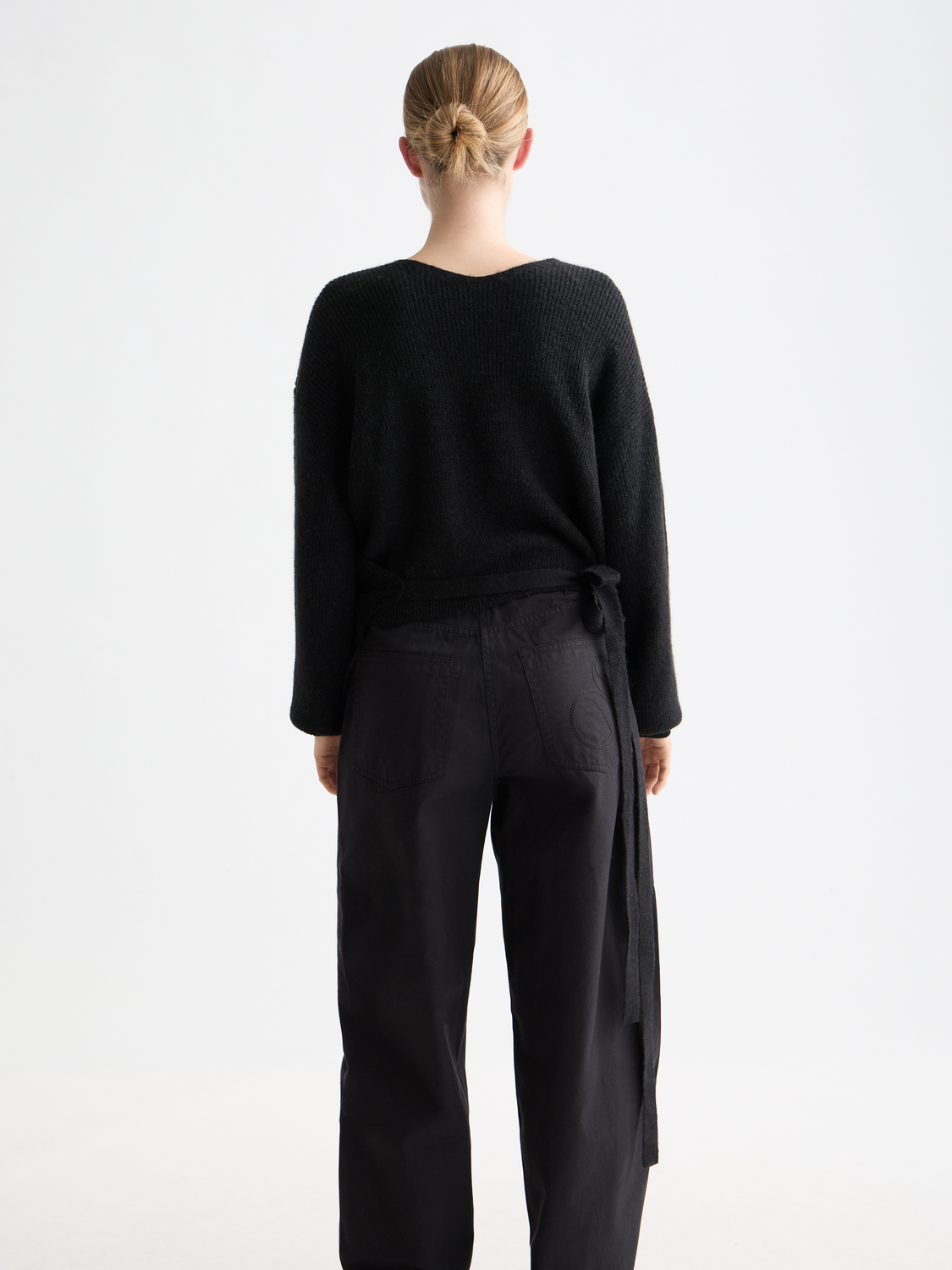 Fuzzy wrap cardigan - Meteorite