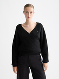 Fuzzy wrap cardigan - Meteorite