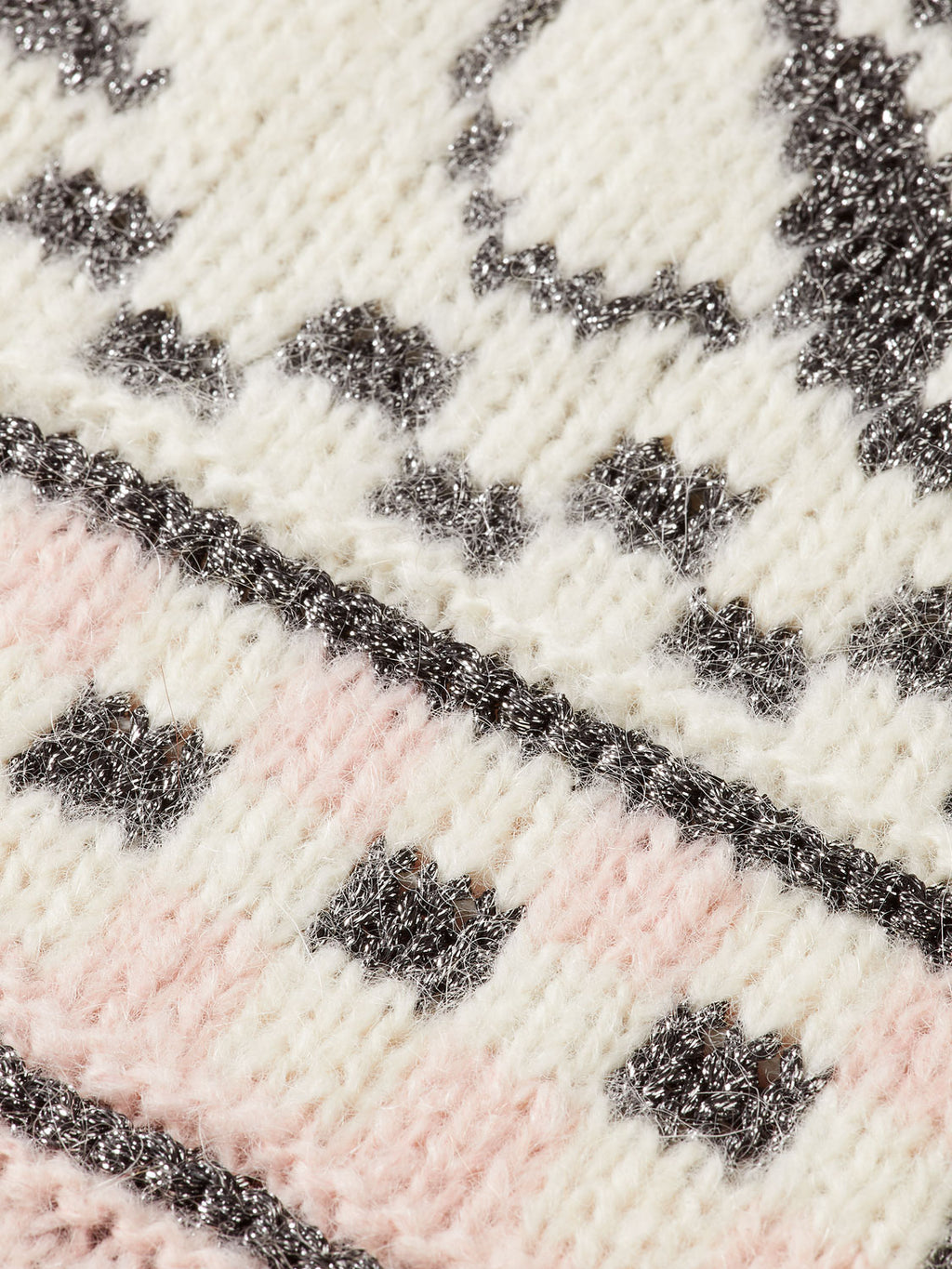 Metallic Fair Isle pullover - Chocolate Plum
