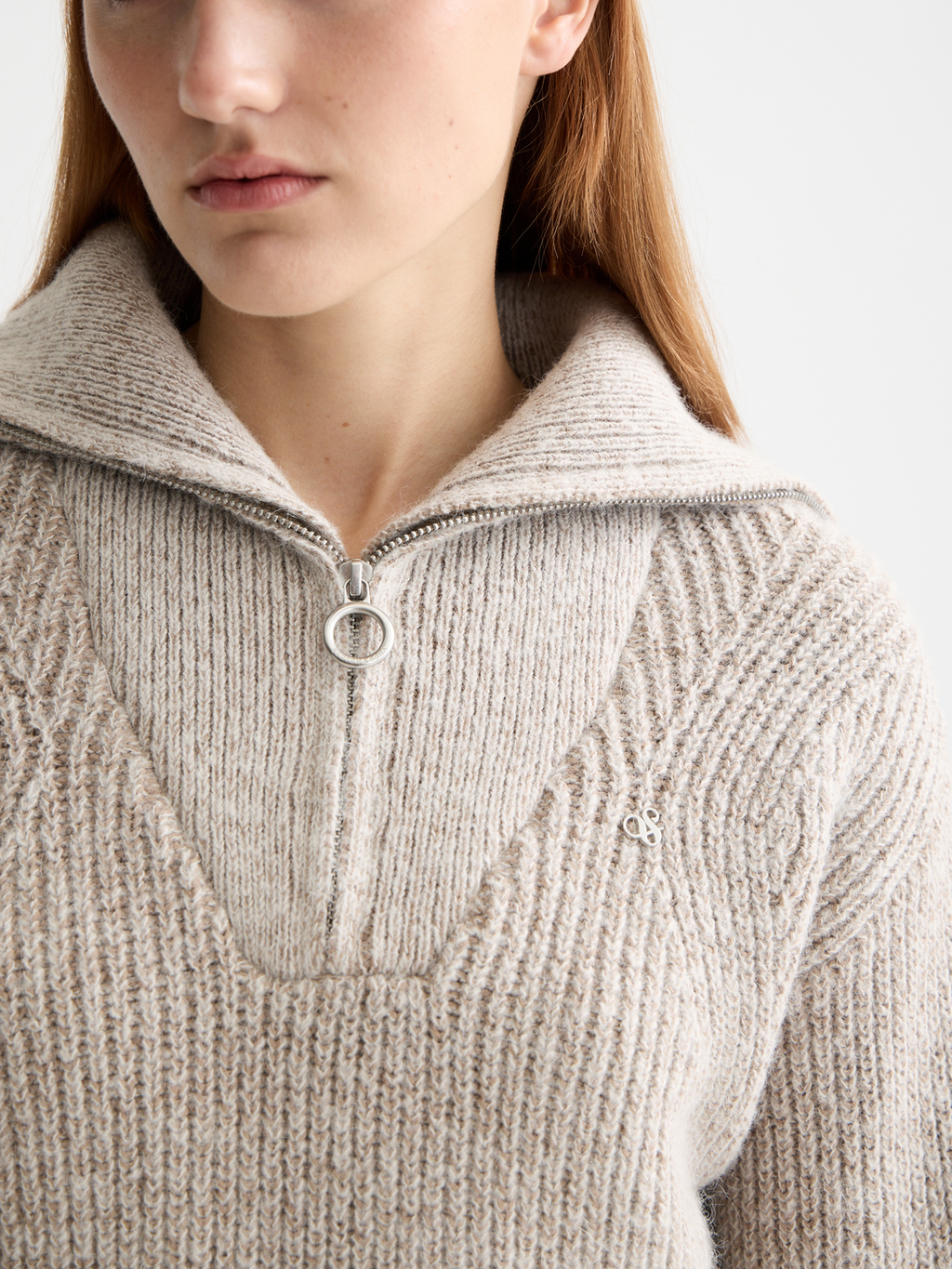 Half zip pullover - Tannin Melange