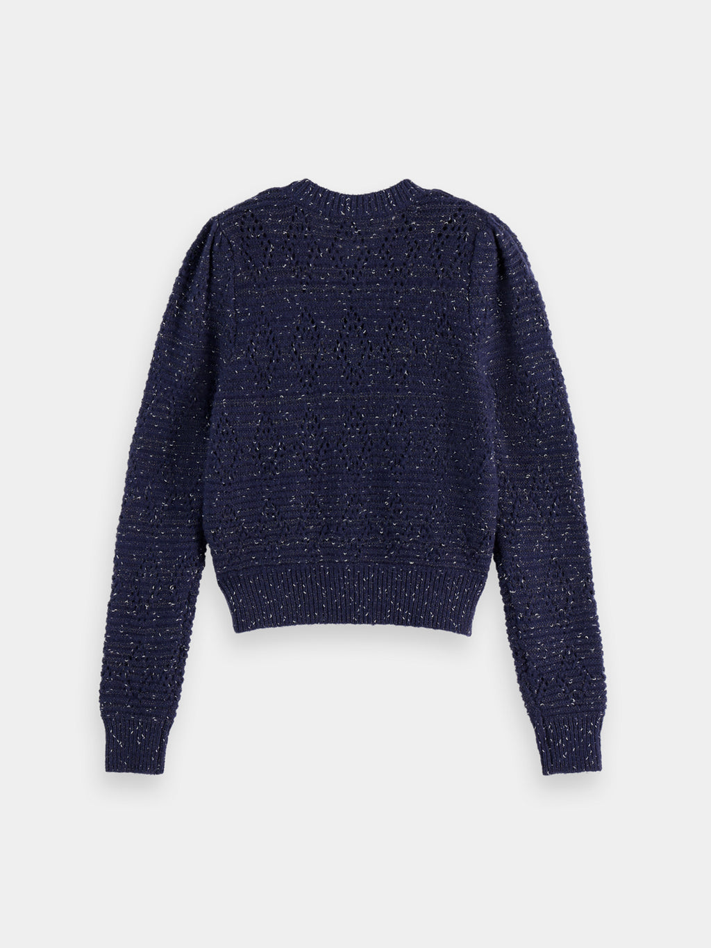 Metallic crewneck cardigan - Meteorite/Peacoat Metallic