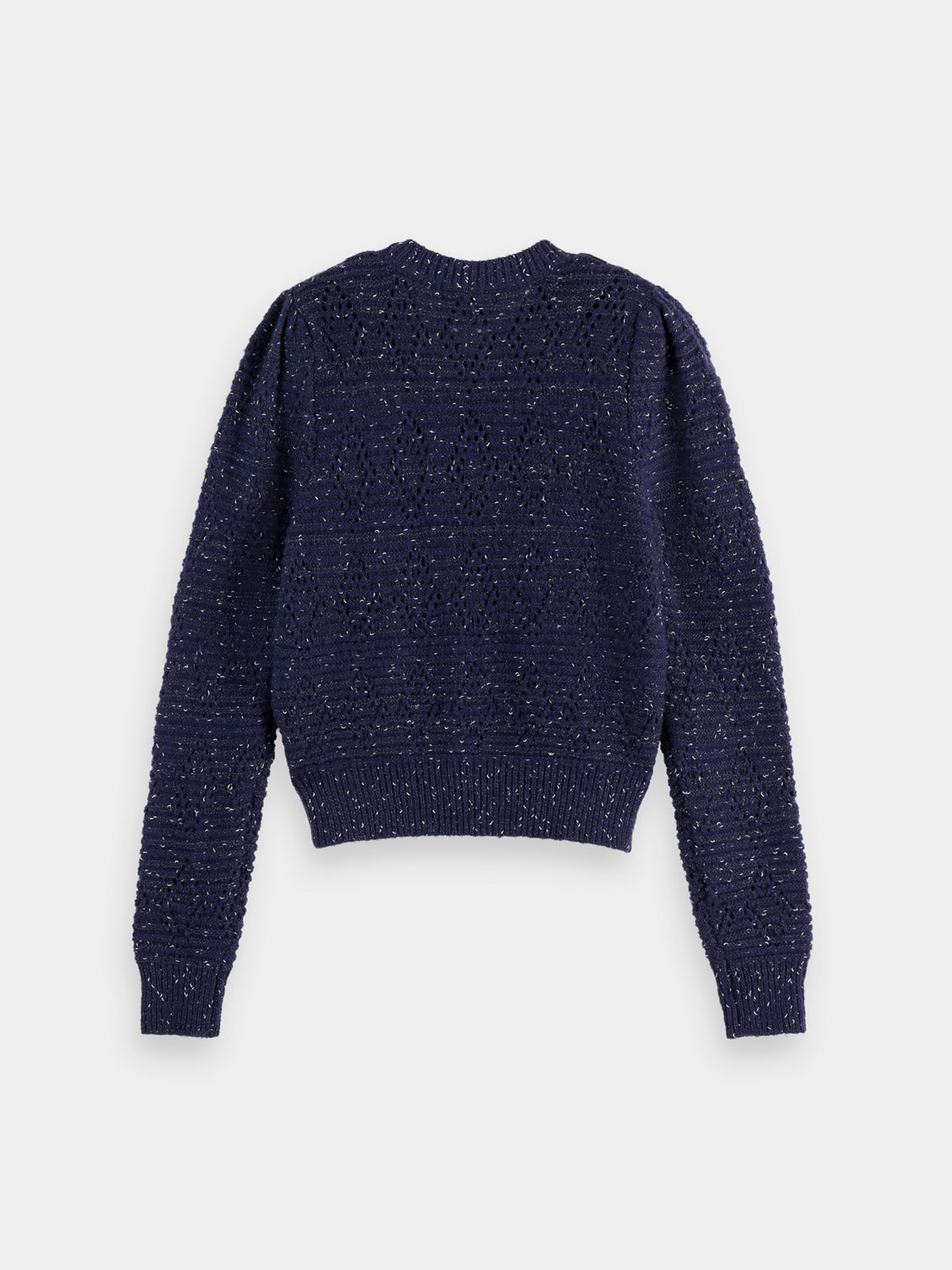 Metallic crewneck cardigan - Meteorite/Peacoat Metallic