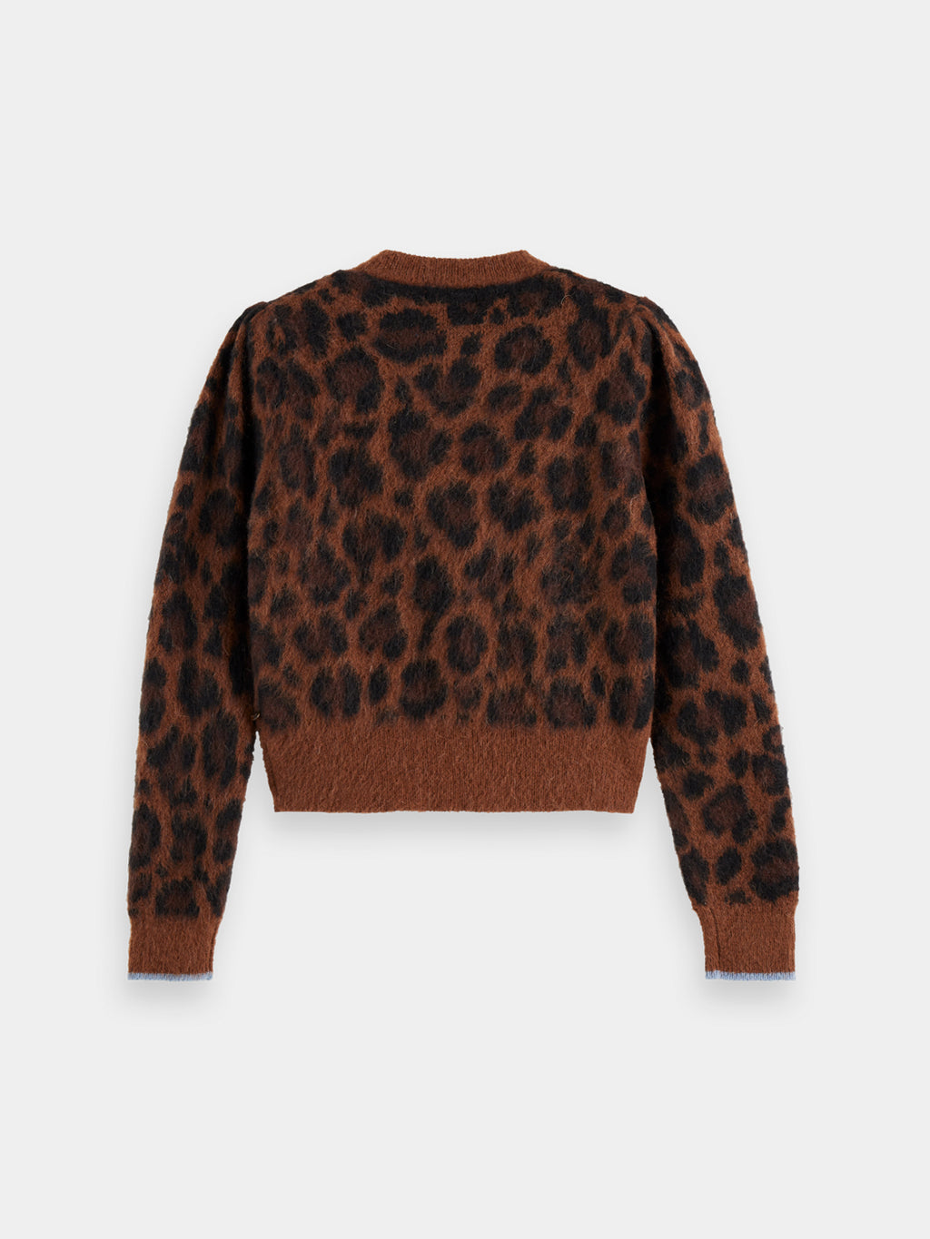 Fuzzy jacquard cardigan - Peace Leopard